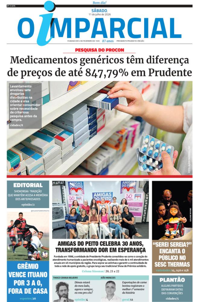 Medicamentos genéricos têm diferença de preços de até 847,79% em Prudente - Medicamentos genéricos têm diferença de preços de até 847,79% em Prudente