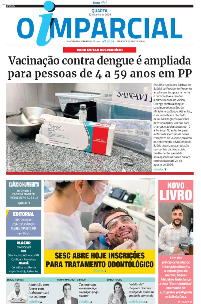 Vacinação contra dengue é ampliada para pessoas de 4 a 59 anos em PP - Vacinação contra dengue é ampliada para pessoas de 4 a 59 anos em PP
