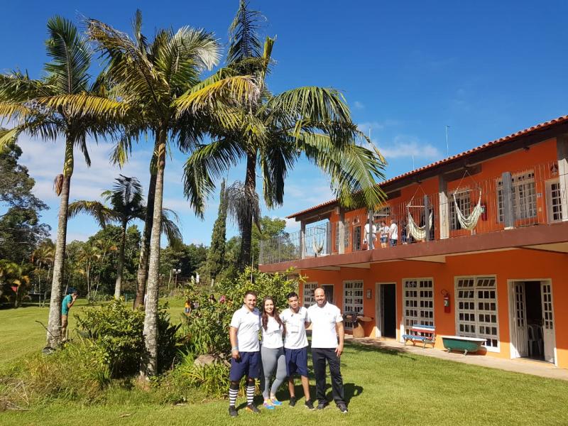 Equipe do Terra Parque Eco Resort, no X Simpósio de Acampamentos Educativos: Renan Buccki, Aline Oliveira, José Alixandri e Julio César de Moraes