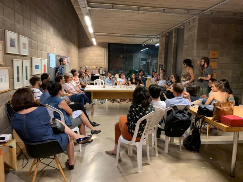 Escola Aberta Galpão, durante a Oficina de Mobiliário com Francisco Fanucci