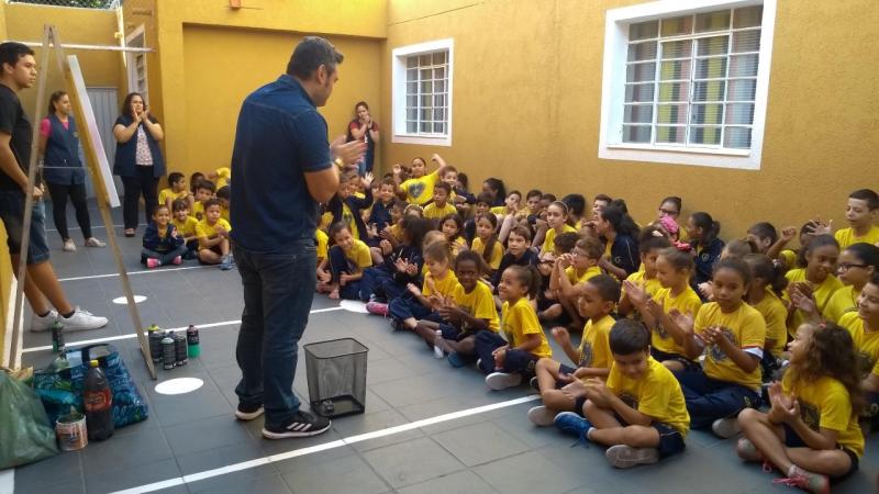 Weverson Nascimento: Itamar Xavier compartilhou sua história e experiência artística com os alunos do LBV