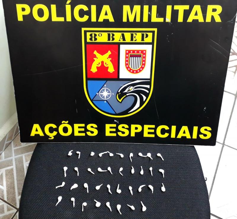 Polícia Militar: Prisão de acusado ocorreu após denúncia sobre a traficância