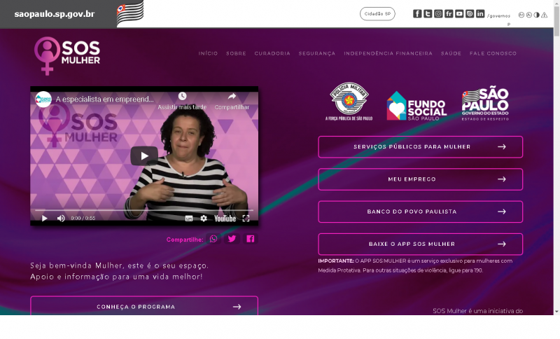 Reprodução - Diariamente, site disponibiliza um vídeo informativo com orientações para o público feminino