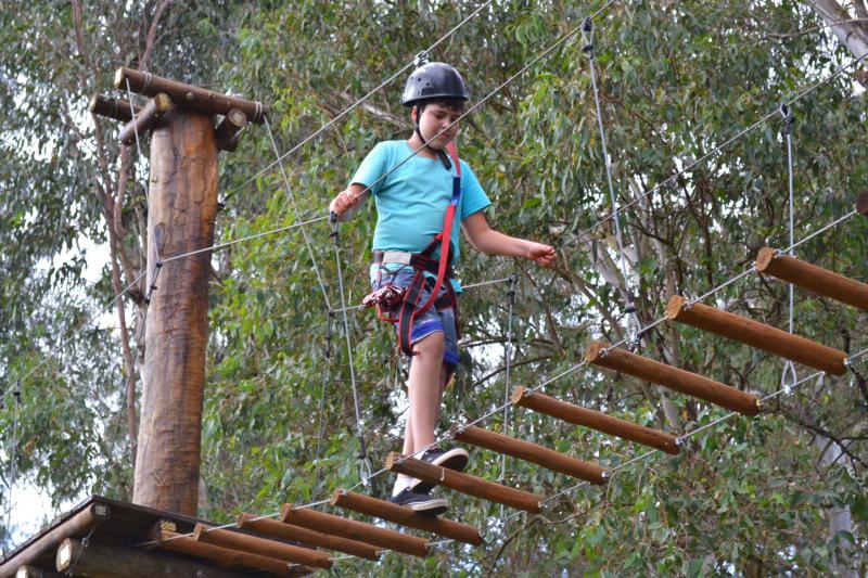 Arborismo, um dos esportes de aventura prediletos dos hóspedes do Terra Parque Eco Resort