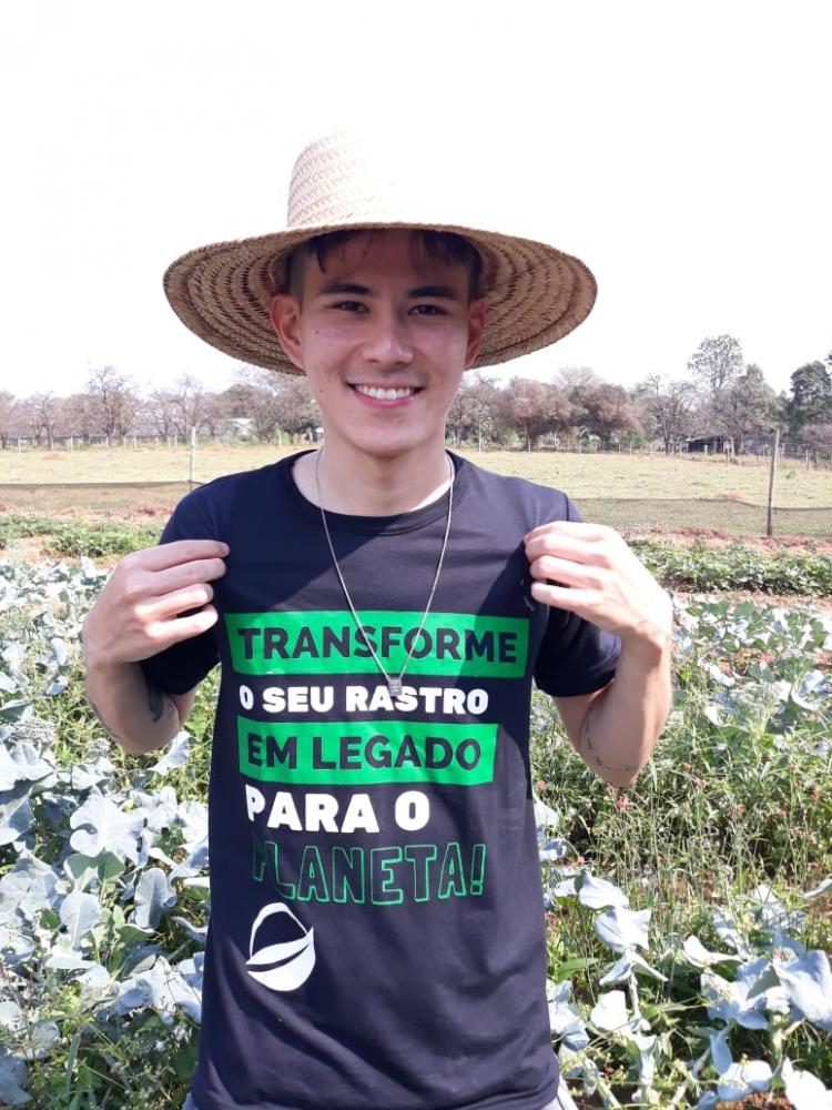 Jovem engenheiro ambiental e agricultor sustentável Felipe Isaac Kurihara é fundador da startup Compost impulsionado pelo Inova Prudente