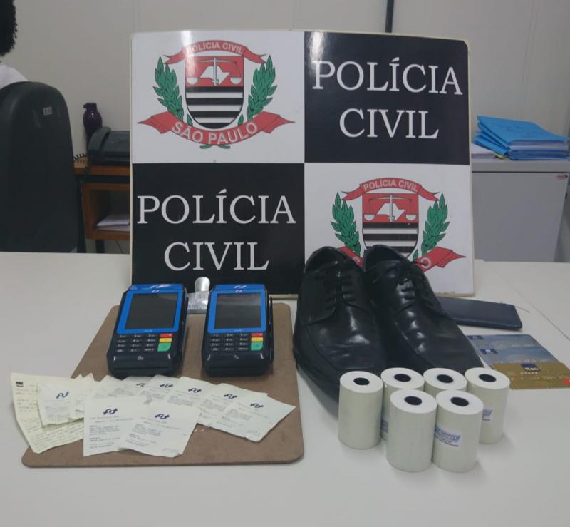 Polícia Civil - Materiais foram apreendidos no hotel onde estava hospedado