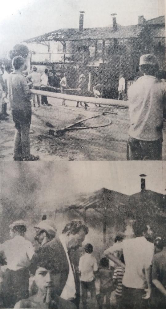 Foto: U Incêndio em usina de asfalto, em 1969