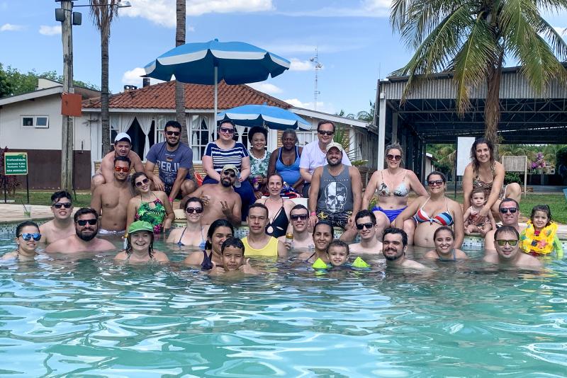  Membros da diretoria e funcionários da OAB Prudente, durante confraternização no Campo Belo Resort 