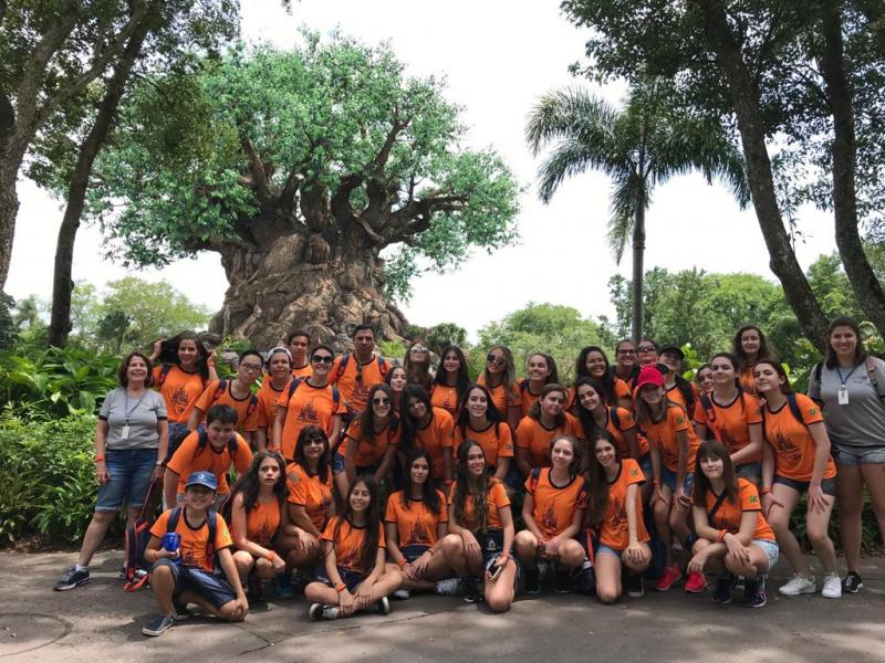 Grupo da Welingtour à frente da “Arvore da Vida”, no Disney Animal Kingdom