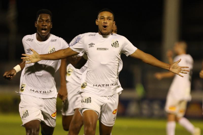 Pedro Ernesto Guerra Azevedo/Santos FC/Divulgação - Doni comemora golaço que ajuda a selar classificação do time alvinegro da Vila