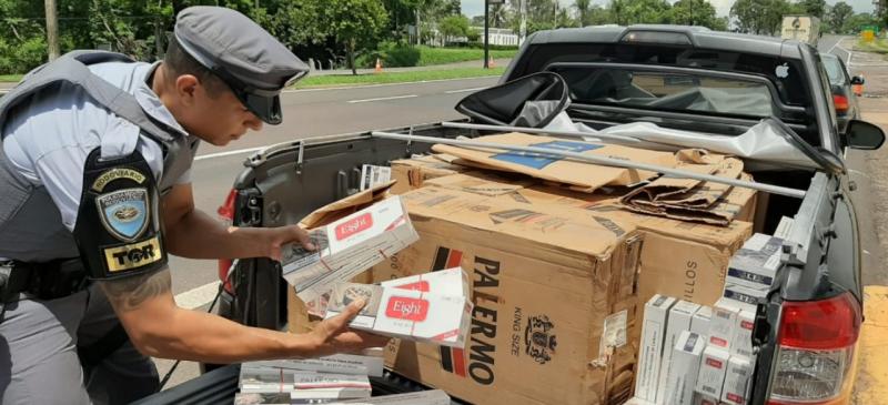 Polícia Militar Rodoviária - Carga e o motorista foram encaminhados à Delegacia da Polícia Federal