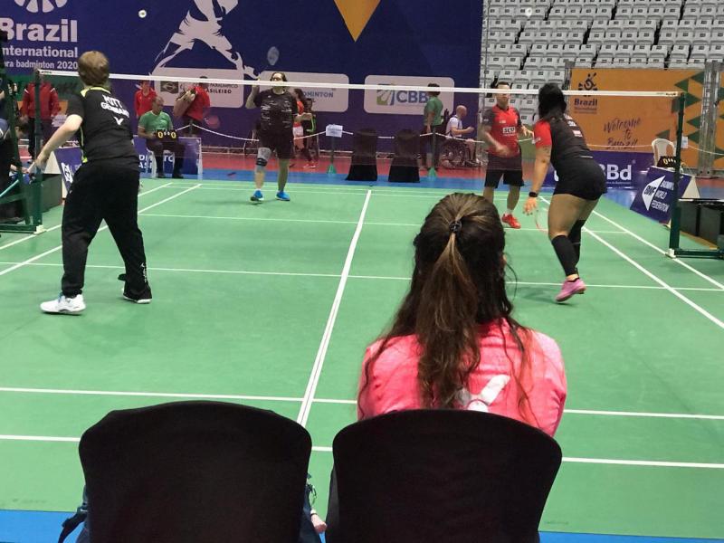 Foto: Cedida/ Mayara Bacarin - Rogério e Duda tiveram bom desempenho no Internacional de Parabadminton, na capital paulista