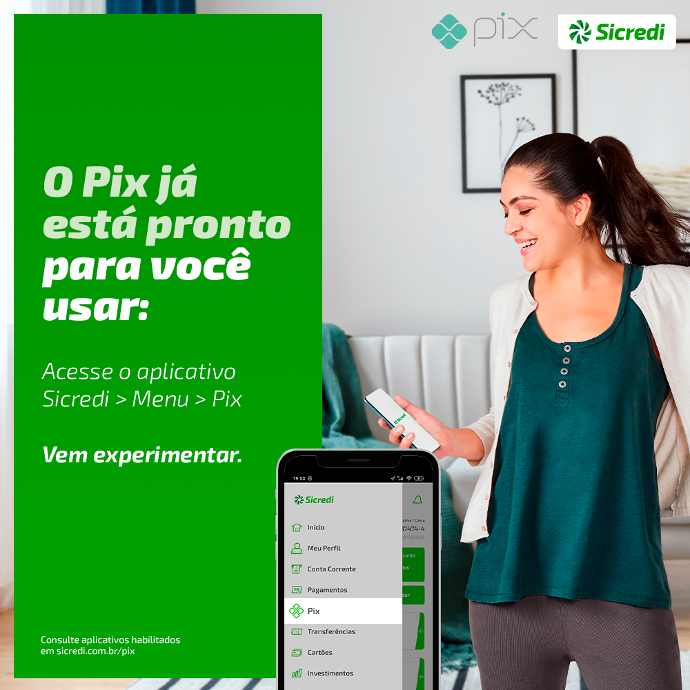 sicredi oferece pix aos clientes