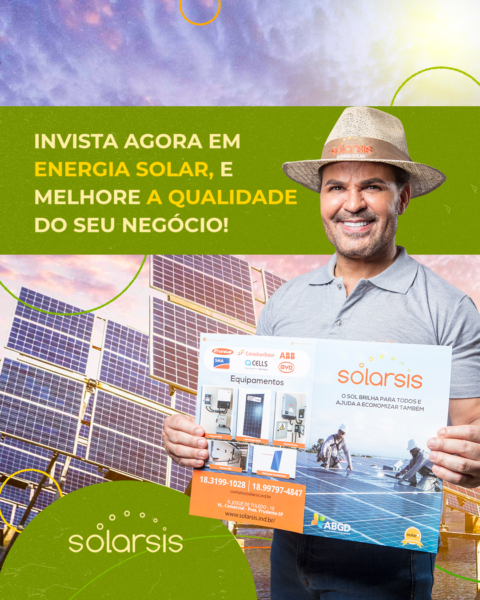 empresa de energia sustentável Solarsis é sediada em presidente prudente