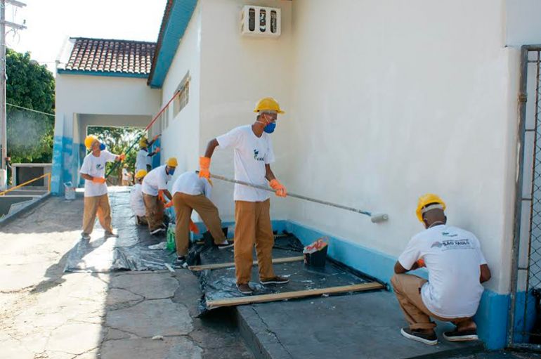 SAP, Revitalização da pintura durou 20 dias e contou com mão de obra de 25 reeducandos