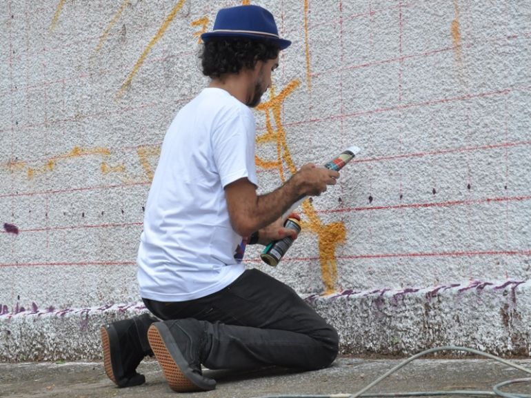 José Reis, Itamar Xavier acredita que a audiência do “Caldeirão” trará visibilidade ao seu grafite