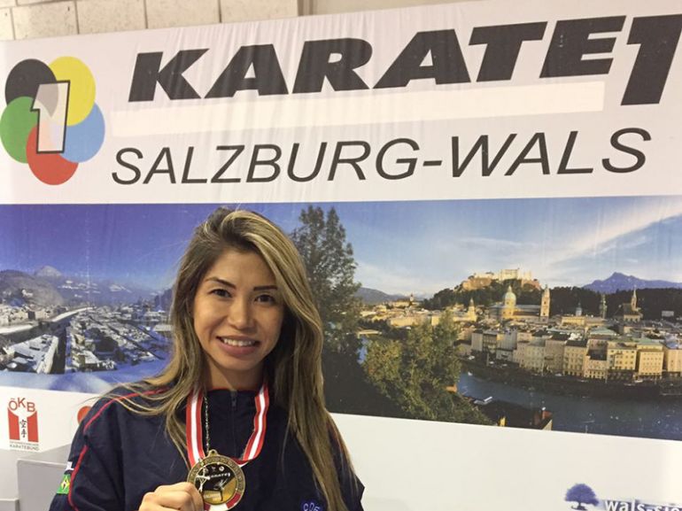 Cedida/Valéria Kumizaki, Valéria Kumizaki levou a medalha após vencer Amy Connell, da Escócia