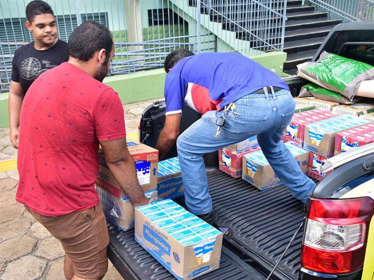 Gustavo Justino / AI Unoeste | Produtos arrecadados durante gincana foram entregues ontem