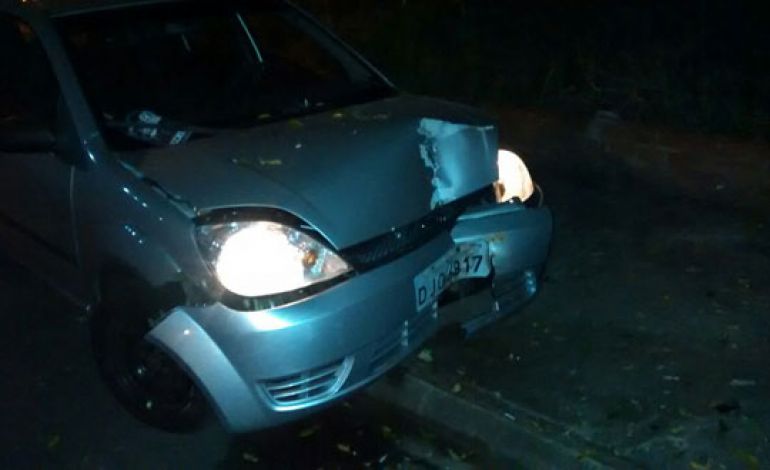 Polícia Militar, Condutor tentou despistar a equipe, mas colidiu o carro