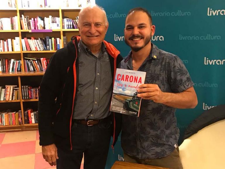EM SP Até Vilfredo Schürmann, um dos maiores expedicionários do Brasil, compareceu ao lançamento do livro de Fred Mesquita, na Livraria Cultura