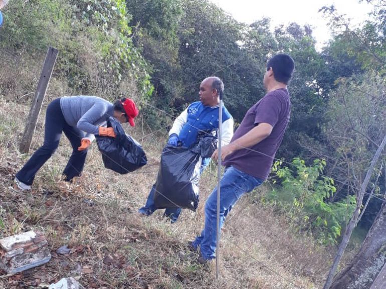 Cedida/Vitor Brandão - 12 pessoas participaram do movimento, que teve início próximo das 9h30 e seguiu até 12h