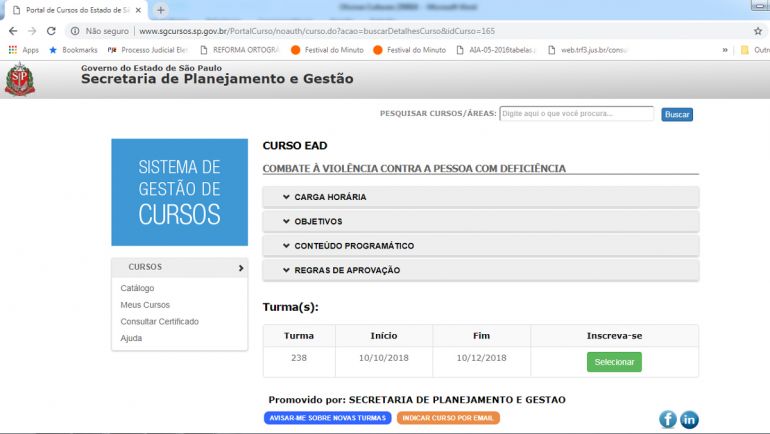 Reprodução - Aulas são gratuitas e os interessados podem se inscrever no site www.sgcursos.sp.gov.br