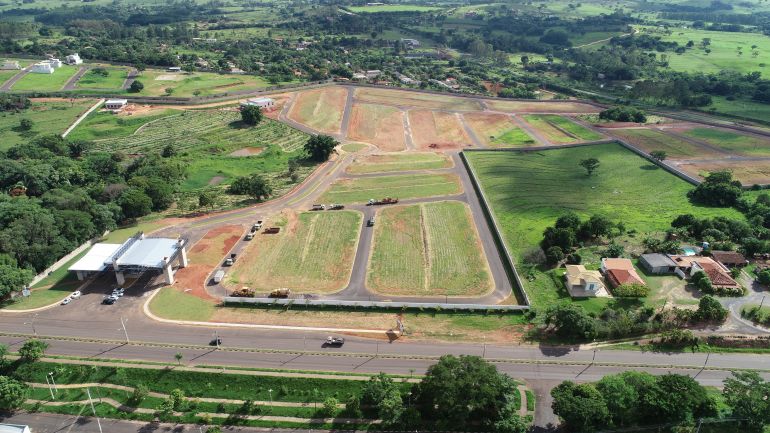 Vista aérea do Portinari II: novo condomínio do grupo Matsuda